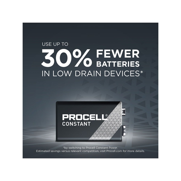 duracell-procell-pc1604-9v-alkaline-battery-with-snap-connectors-contractor-pack-priced-per-cell-40 procell constant